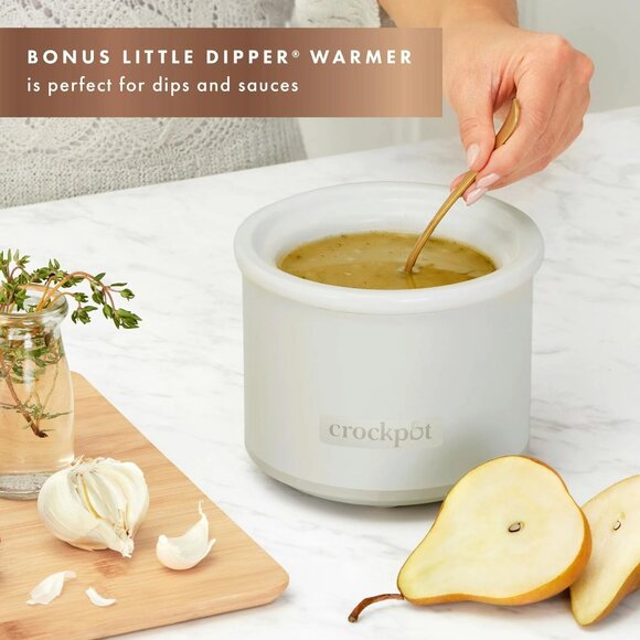 Crockpot Designer Series 7-qt. Slow Cooker, Bonus 16-oz Little Dipper warmer - Picture 6 of 9